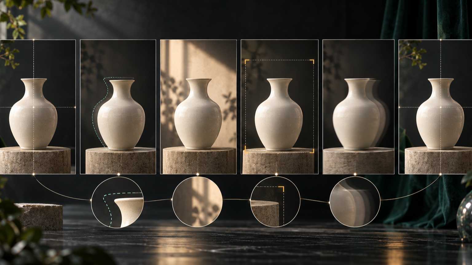 Product frame sequence used to check shape background and motion consistency