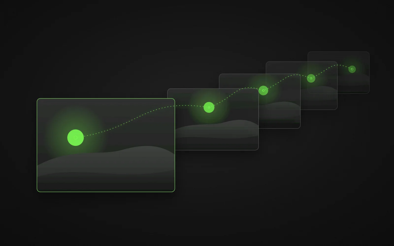 Editorial illustration of a still image expanding into a sequence of motion frames